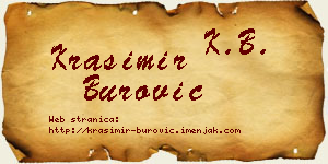 Krasimir Burović vizit kartica